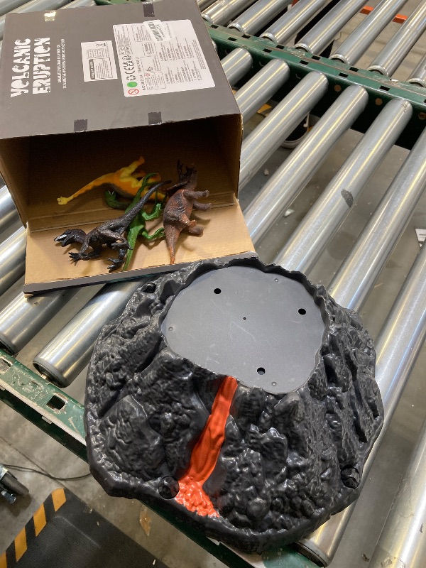 Photo 1 of TOYSXYIN Large Volcano Set with 9 Realistic Dinosaur Action Figures for Kids 2 3 4 5 6 8 10 Years, Simulated Volcanic Eruptions w/Sounds, Volcano Can Store Dinos, Gift for Toddlers Boys & Girls