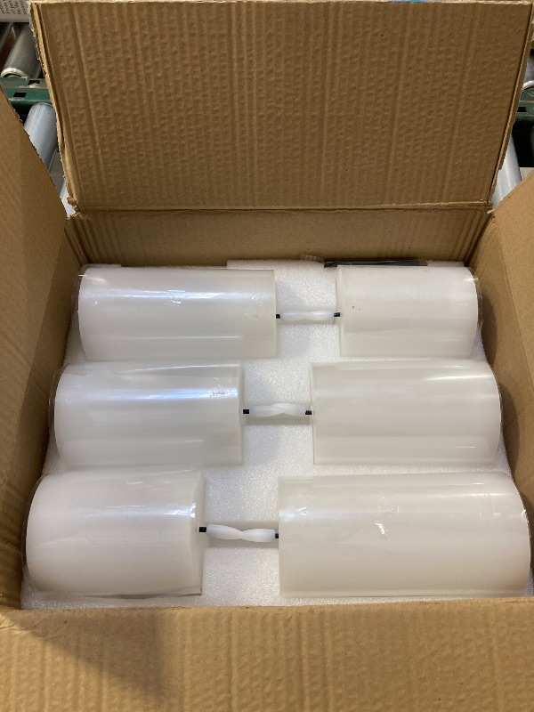 Photo 1 of 12 Pcs White Flameless Candles Flat Top LED Candles with Remote Timer, Pillar Flameless Candle Bulk Flickering Battery Operated Candle for Wedding Festival Outdoor Home Decor D 3'' H 4'' 5'' 6''