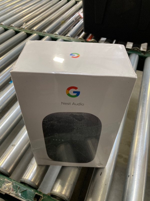 Photo 1 of Google Audio Bluetooth Speaker - Wireless Music Streaming, Powerful Sound, Assistant Built-in, Wi-Fi and Bluetooth Connectivity, Smart Home Control, Stereo Pairing (Charcoal)