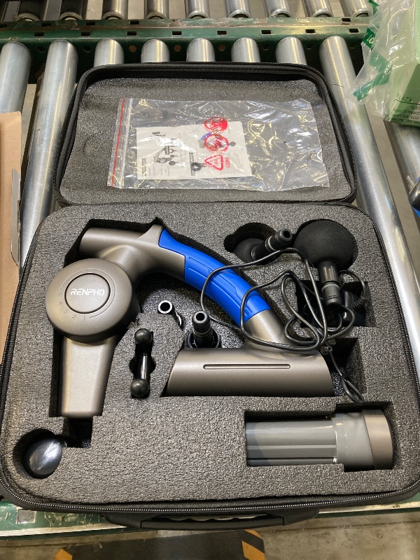 Photo 1 of RENPHO R4 Massage Gun with Adjustable Arm, Back Massager for Athletes, Portable Deep Tissue Percussion Muscle Tool with Carry Case, Gifts for Men and Women