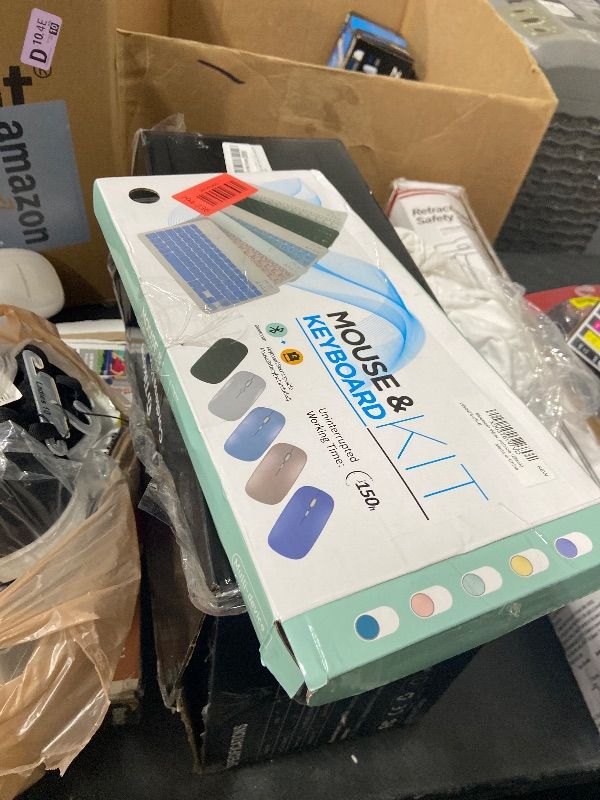 Photo 1 of Bluetooth Wireless Keyboard and Mouse Combo,Ultra-Slim Ergonomic Small Rechargeable Bluetooth Keyboard Mouse Set for Apple iPad iPhone Samsung Tablet Phone Android PC Computer Mac Smartphone (Black)