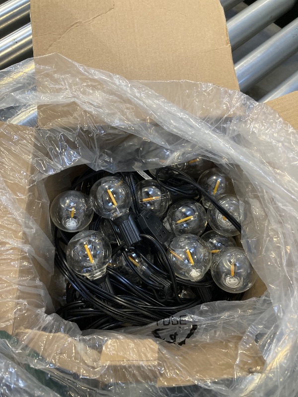 Photo 1 of 60FT Outdoor String Lights Waterproof, Bright 2700K LED Patio Lights String with 30+1 G40 Shatterproof Globe Bulbs, Connectable Edison String Lights for Outside, Garden, Balcony, Porch