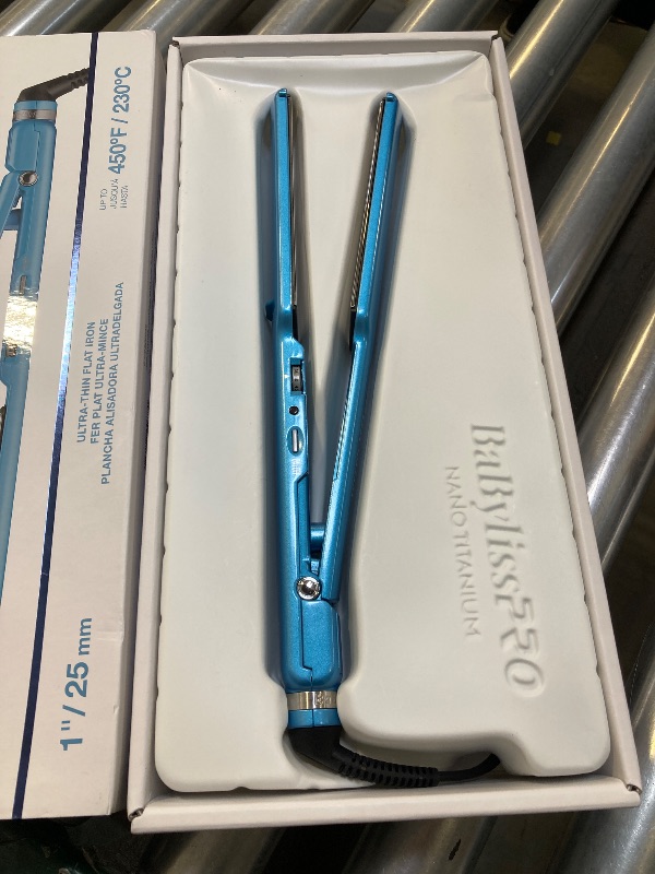 Photo 1 of BaBylissPRO Nano Titanium Flat Iron Hair Straightener , 1/2" Ultra- Thin Hair Straightener Iron for Professional Salon Results and All Hair Types