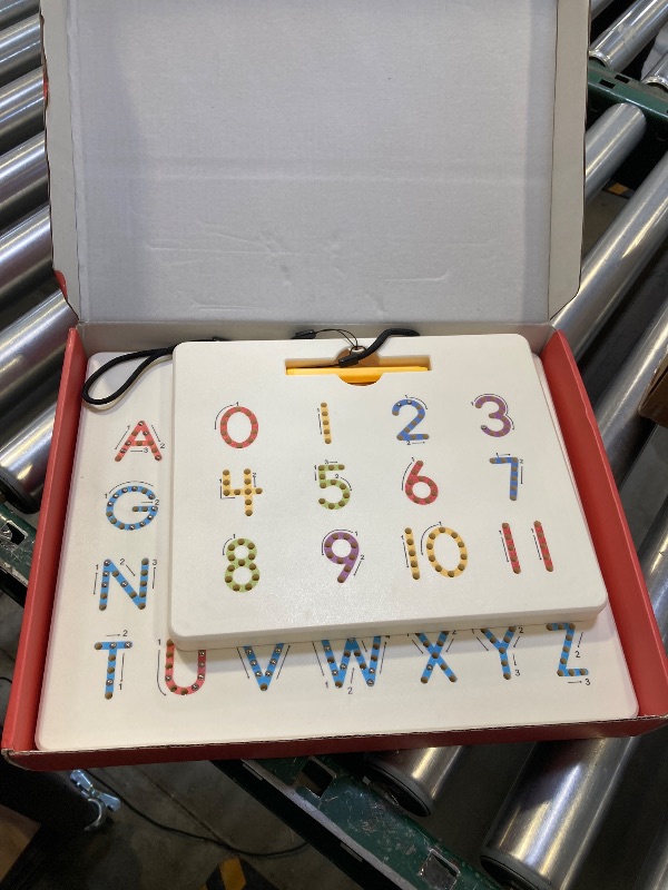 Photo 1 of GAMENOTE Double Sided Magnetic Letter & Number Board Set - Alphabet & Numbers Tracing Board for Toddlers, ABC Uppercase & Lowercase Practicing, Math Learning, Educational Toys for Kids