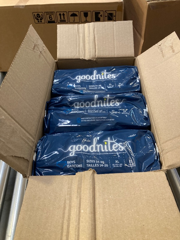 Photo 1 of Goodnites Boys' Nighttime Underwear, XL,21ct