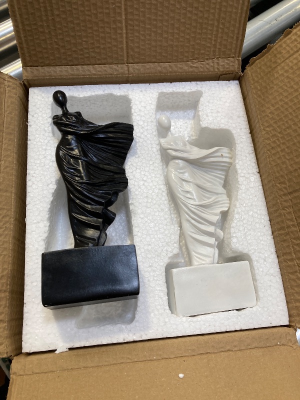 Photo 1 of Decorative Statue Set For Home, Black/White