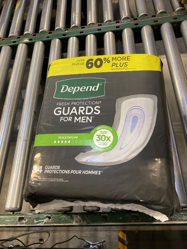 Photo 1 of Depend Guards/Incontinence Bladder Control Pads for Men - Maximum Absorbency, 84ct 
