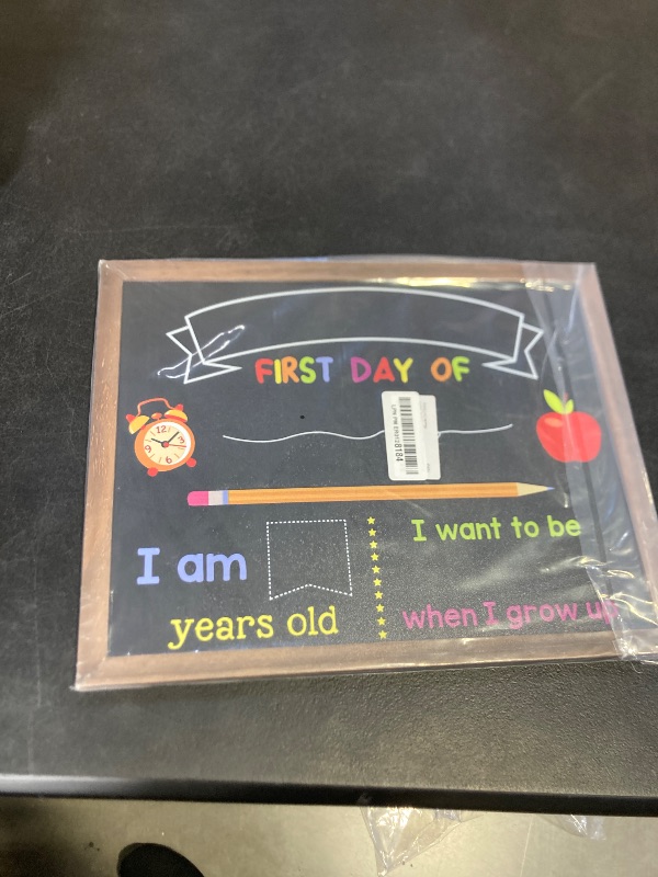 Photo 1 of first and last day of school chalk board