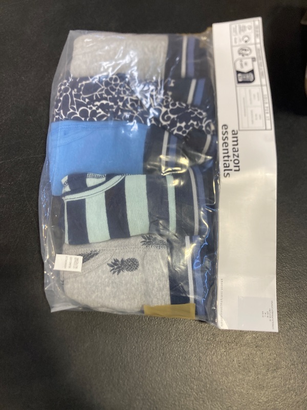 Photo 1 of Amazon Essentials Men's Underwear Boxer Briefs, Comfortable Cotton, Tag-Free, Pack of 5, Floral Print/Pineapple/Stripe, Medium