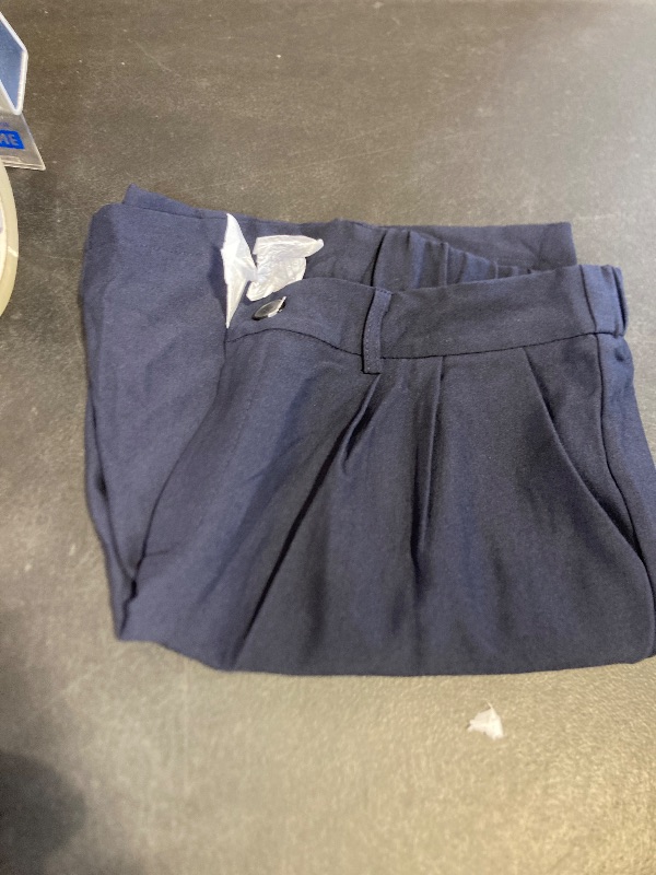 Photo 1 of Famulily Bermuda Shorts for Women Elegant High Waist Pleated Straight Leg Summer Shorts Navy XL