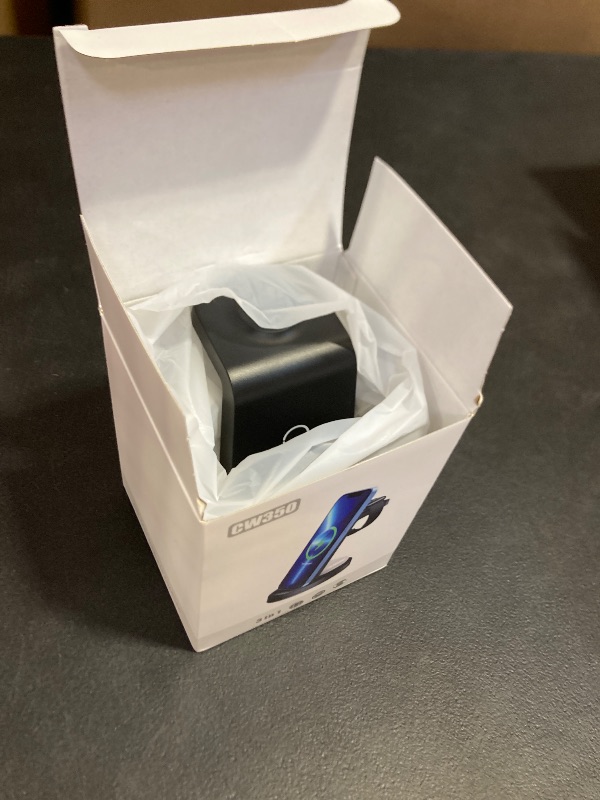 Photo 1 of 3 in 1 Charging Station for iPhone, Wireless Charger for iPhone 17 16e 16 15 14 13 12 11 X Pro Max & Apple Watch - Wireless Charging Station for AirPods 4 3 Pro