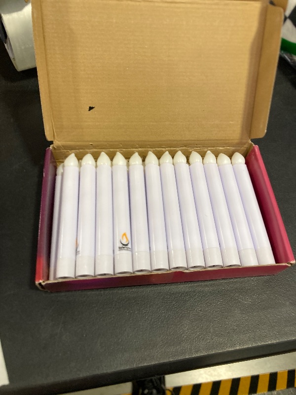 Photo 1 of True Flicker SafeFlame Hand Held LED Candles - Batteries Included - Easy On/Off Switch - Safe Flame for Candlelight Service (Box of 25) (Warm White)