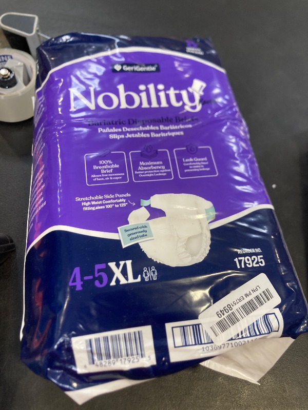 Photo 1 of 4-5xl Adult Diapers for Women and Men - 8 Bariatric Disposable Briefs with Tabs and Stretchable Side Panels - 100% Breathable with Maximum Absorbency