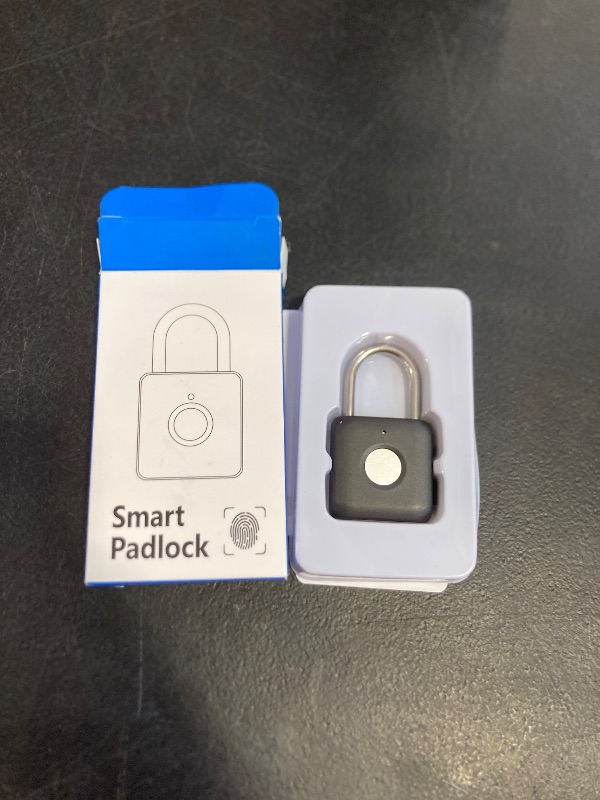 Photo 1 of Fingerprint Padlock, Pothunder Smart Padlock, Locker Lock, Fingerprint Lock with APP Unlock, USB Rechargeable, Suitable for Gym Locker, Door(Black)