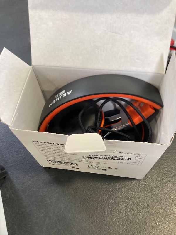 Photo 1 of Kids Headphones, Headphones Wired with Microphone and Volume Control Folding Stereo Corded On-Ear 3.5mm Headset for Boys Girl Cellphones Tablets Chromebook Laptop Computer (Black/Orange)