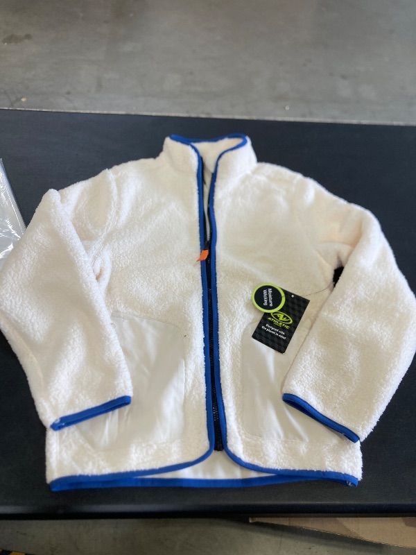 Photo 1 of kids athletic works fluffy zip up jacket size 10-12