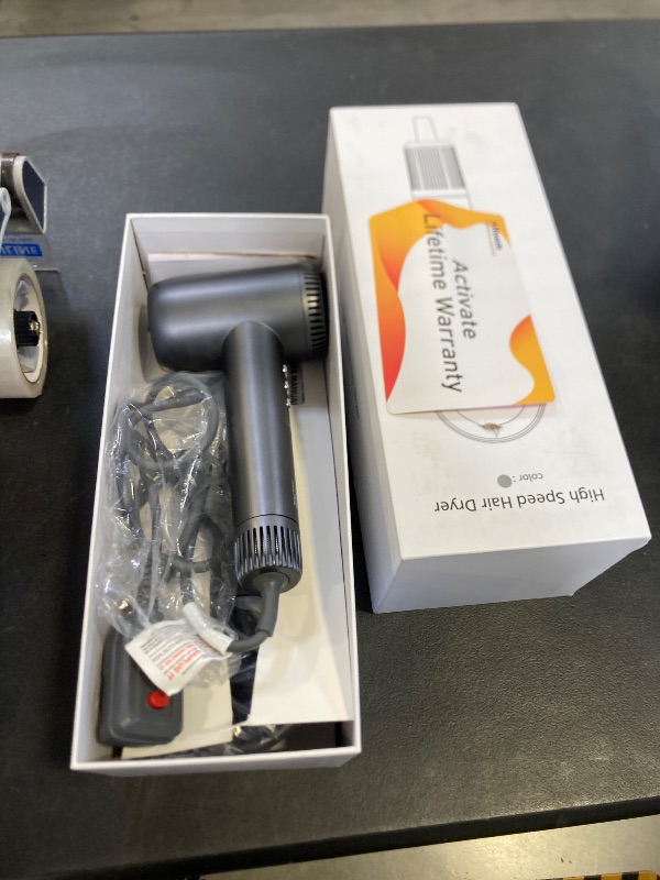 Photo 1 of DYS0N Alternative Hair Dryer - 1 Min Fast Drying, High-Speed Blow Dryer with 500 Million Negative Ions, No Heat Damage, Low Noise, Lightweight, Professional Hairdryer with Diffuser & Nozzle, Gunmetal