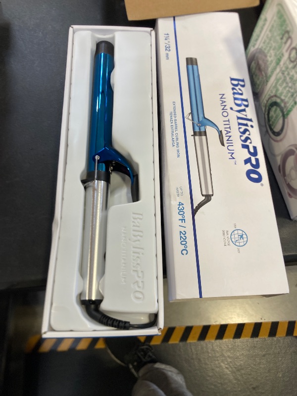 Photo 1 of BaBylissPRO Nano Titanium Professional 1.25" Curling Iron with Extended Barrel Perfect for Longer Hair