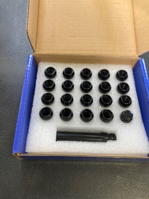Photo 1 of TAGMORE 20pcs M12x1.5 Spline Lug Nuts - Compatible with 1998-2022 Honda Accord/CRV, 1983-2020 Toyota Camry, 1996-2013 RAV4, One-Piece Design Factory Wheel Lug Nut Set with Socket Key (Black)