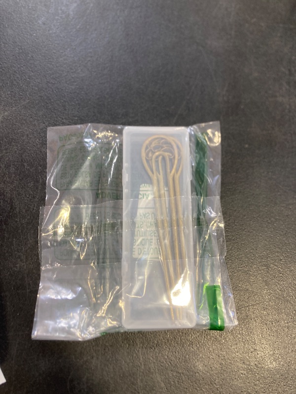 Photo 1 of 2 Pieces Nordic Classical Metal U Shaped Hairpin Vintage Hair Sticks Hair Fork Pins 2 Prong Updo Chignon Pins Accessory for Women Hairstyles