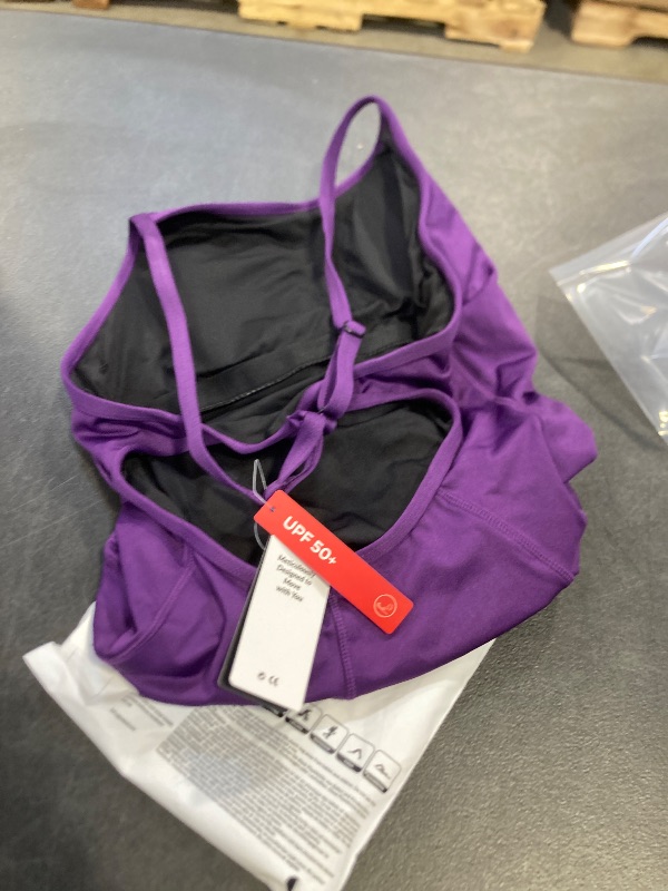Photo 1 of baleaf Women's Athletic Training Adjustable Strap One Piece Swimsuit Swimwear Bathing Suit Purple 34/Small