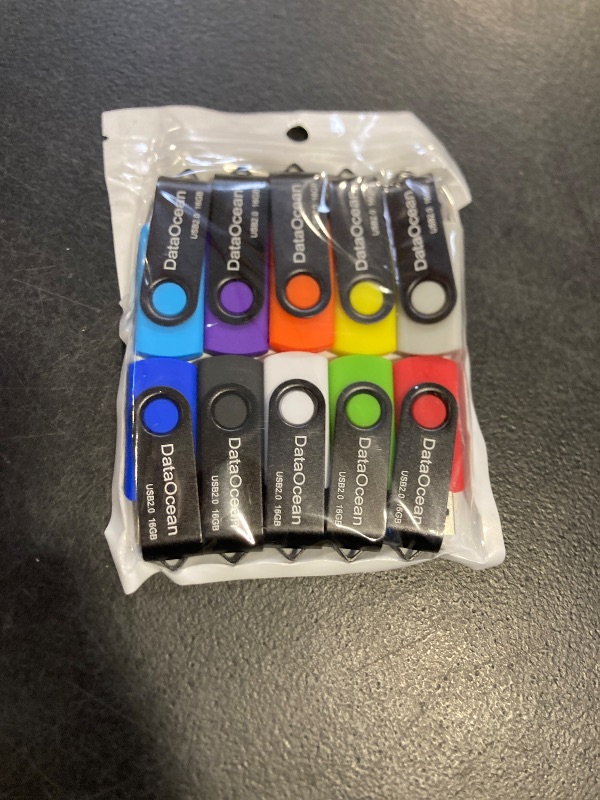 Photo 1 of 10 Pack DataOcean 16GB USB 2.0 Flash Drive Memory Stick Thumb Drives (10 Colors)