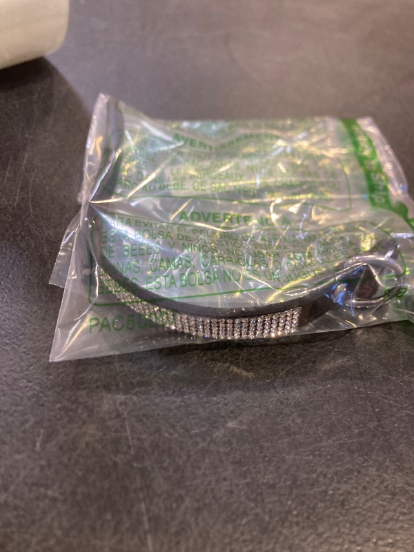 Photo 1 of Black Dog Collar, Cute Rhinestone Dazzling Sparkling Pretty Bling Crystal Diamond Female Pet Puppy Collars for XXS Dogs & Cats