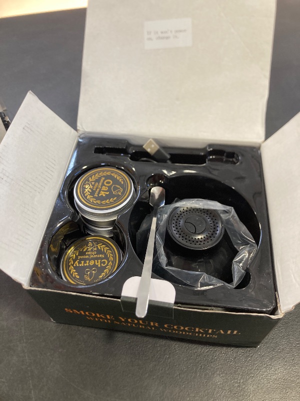 Photo 1 of Electric Whiskey Smoker Kit, Rechargeable Cocktail Bourbon Smoker Kit with 6 Wood Chips for Whiskey Cocktails, Old Fashioned Drink Smoker Kit Birthday Christmas Gifts for Men, Dad, Husband (No Butane?