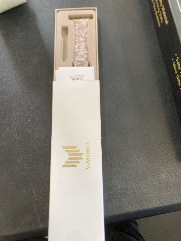 Photo 1 of V-MORO Lightweight Resin Bands Compatible with Apple Watch Series 11/10/9/8/7 Band Rose Gold Stainless Steel Buckle Fashion Cute Strap for iwatch Series SE/6/5/4/3/2/1(Pink Tan,42mm/41mm/40mm/38mm)