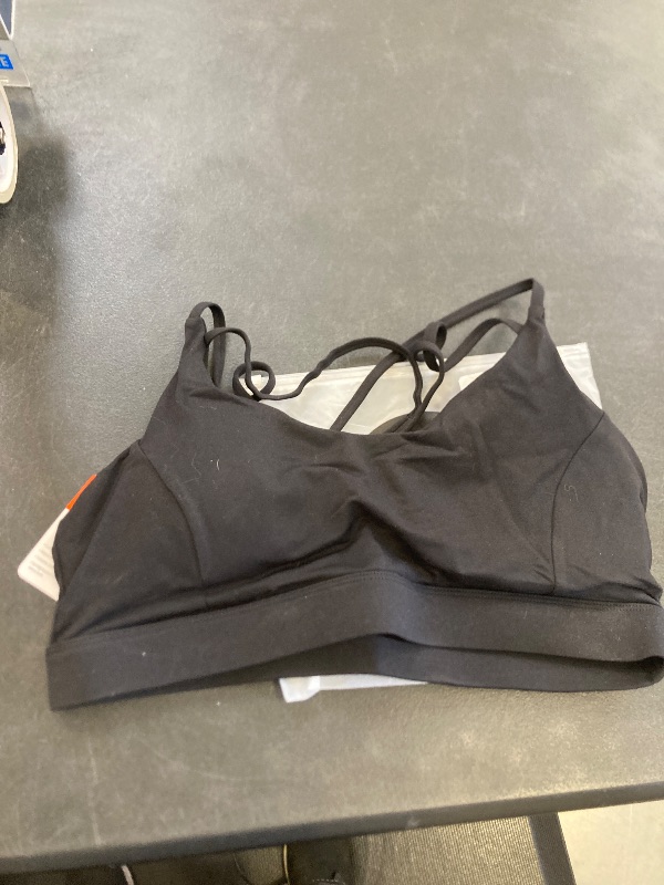 Photo 1 of RUNNING GIRL Strappy Sports Bra for Women Sexy Crisscross Back Light Support Yoga Bra with Removable Cups(WX2310A Black XL)
