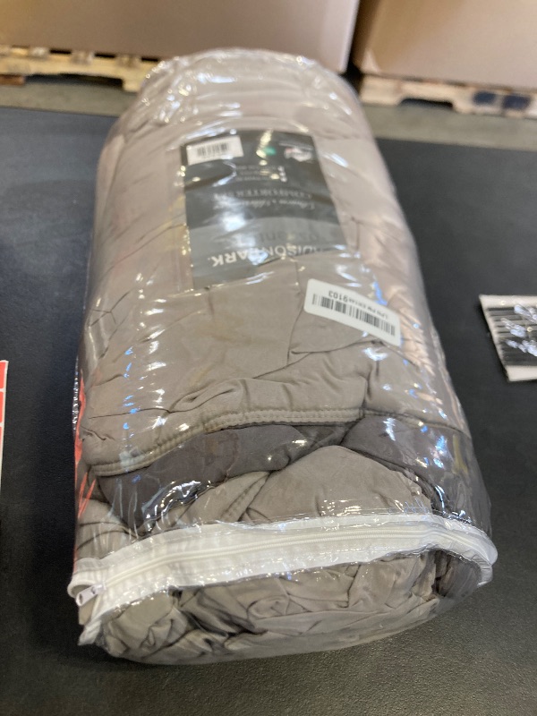 Photo 1 of Madison Park Larkspur All Season Reversible Two Sides Down Alternative Comforter Set 3M Stain Release Comforters, King, Charcoal/Grey