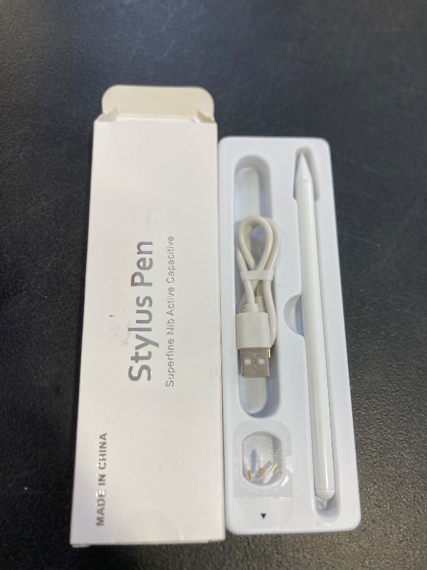 Photo 1 of Stylus Pen for iPad 6th-11th Generation-2X Fast Charge Active Pencil Compatible with 2018-2025 Apple iPad Pro 11"/12.9"/M4, iPad Air 3/4/5/M2/M3,iPad mini 5/6 Gen-White