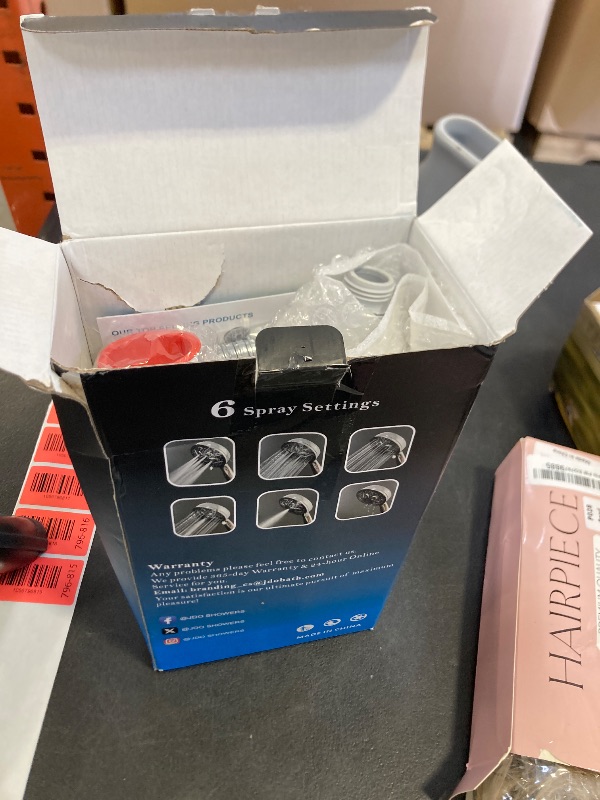 Photo 1 of 6-Setting Shower Head with Handheld, JDO High Pressure Hand held Shower Head, 4.7 Inch Chrome Detachable Showerhead Set with 59 Inch Stainless Steel Hose and Adjustable Showerhead Holder