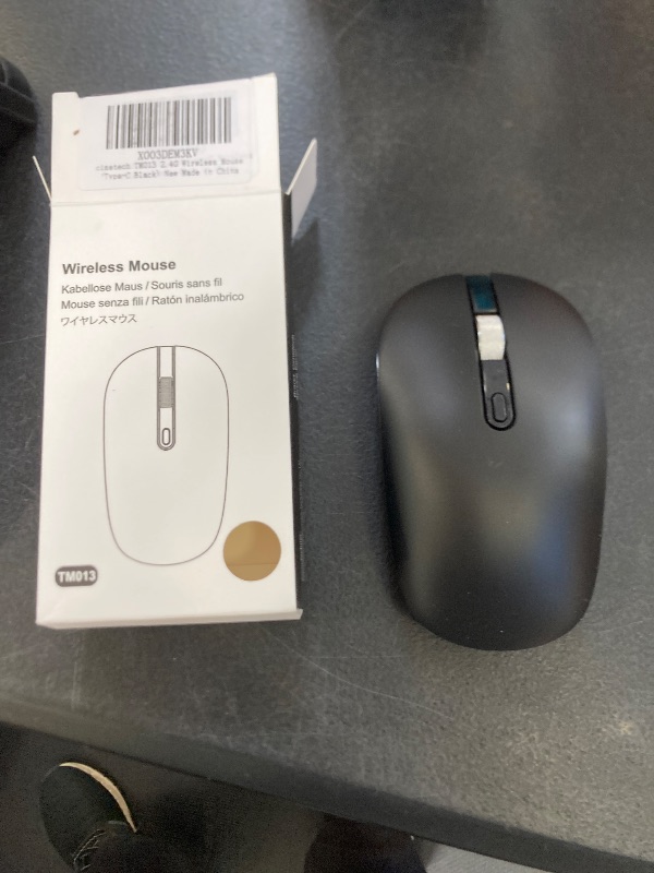 Photo 1 of cimetech Type C Wireless Mouse, USB C Mice 2.4G Silent Cordless with Type C Receiver, Portable Computer Mouse for Laptop, Notebook, MacBook Pro Air, Windows, Linux - Ambidextrous Black