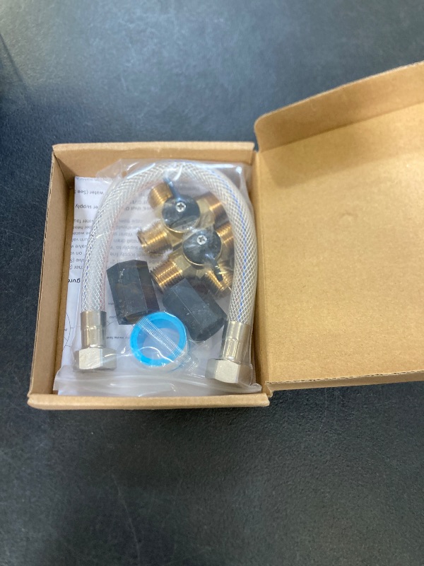 Photo 1 of Fundyliue RV P23505LFVP 12" Inch Reinforced with 3 Male 1/2 Inch NPT Tee Valves Pipe Hose Water Heater Quick Turn By-Pass Kit Featuring Robust Brass Valves Double Female