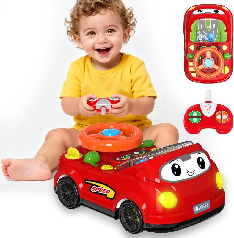 Photo 1 of 2-in-1 RC Car & Steering Wheel Toy, Musical Toddler Car, Interactive Simulation Driving Toys for 18+ Months Baby Learning, Gift for 1 2 3 4 5+ Years Old Boys Girls
sealed
