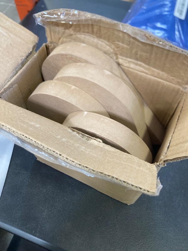 Photo 1 of 8 Inch 4 Pack Thick Wooden Heart for Crafts, Freestanding Wood Block Unfinished MDF Wood Heart Signs (8x8x1 in)