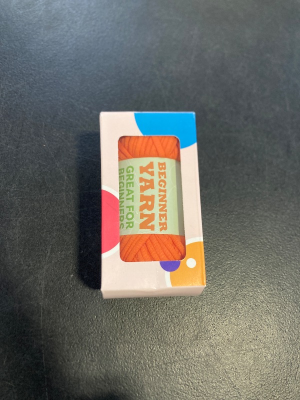 Photo 1 of 60g Orange Yarn for Crocheting and Knitting;66m (72yds) Cotton Yarn for Beginners with Easy-to-See Stitches;Worsted-Weight Medium #4;Cotton-Nylon Blend Yarn for Beginners Crochet Kit Making