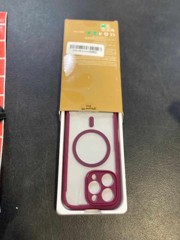 Photo 1 of Miracase Magnetic for iPhone 16 Pro Case Full-Body Phone with Built-in Glass Screen Protector, [Compatible with MagSafe] Military Drop Proof 16 Pro Cover Bumper 6.3 inch, Plum