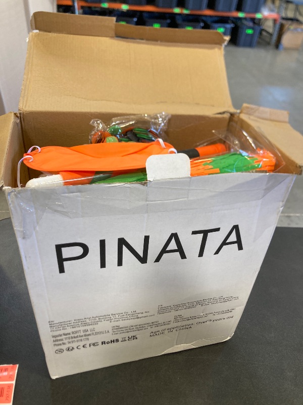 Photo 1 of 24" x 15" Large Halloween Pumpkin Pinata - Piñata Kit with Stick, Rope, Blindfold, Confetti for Halloween Decoration, Fall Harvest Celebrations