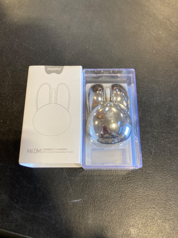 Photo 1 of Wireless Mouse Cute Bunny Bluetooth Dual-Mode Computer Mouse Small Quiet USB Optical Silent Kawaii Rabbit Travel Cordless Mice for PC Laptop Computer Desktop iPad Macbook NoteBook Kids-Silver