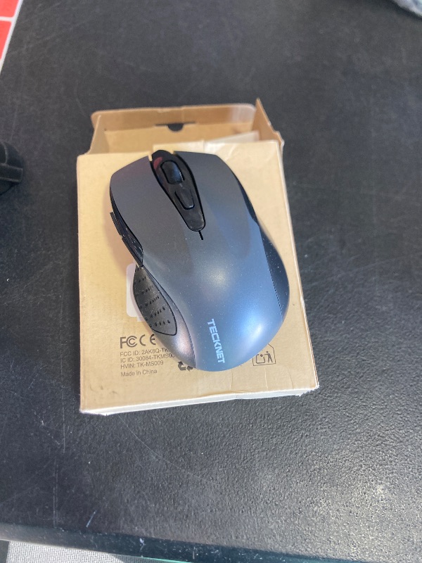 Photo 1 of TECKNET Wireless Mouse (BT5.0/3.0 & 2.4G) Rechargeable 4800 DPI Silent USB A & Bluetooth Mouse 6 Buttons, Wide Compatibility - Grey