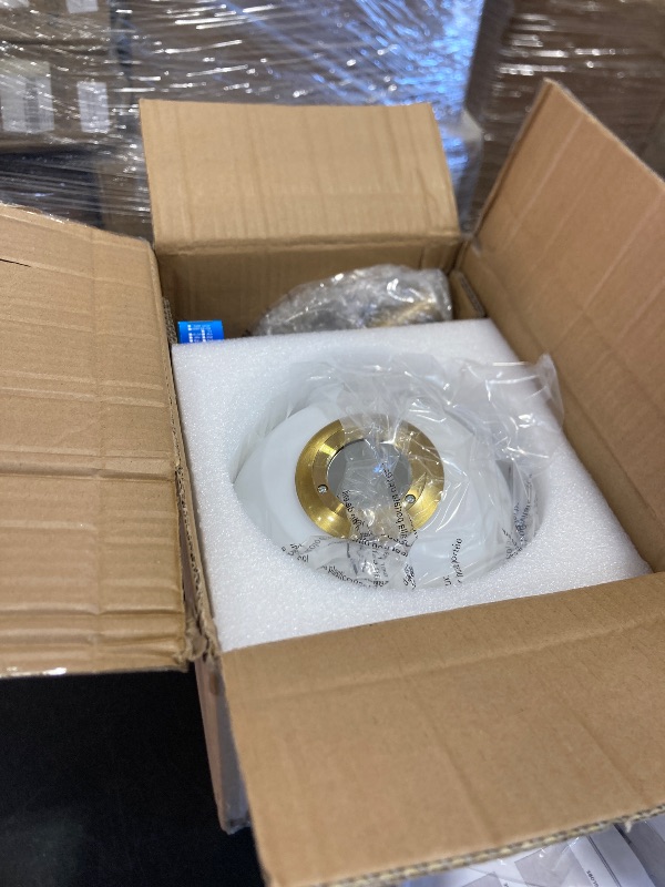 Photo 1 of BOKT Mid Century Modern Gold Globe Pendant Light Milk White Opal Glass Pendant Light 1 Light Farmhouse Brushed Brass Mini Hanging Pendant Lights Kitchen Island for Bathroom Bedroom Hallway (Gold)