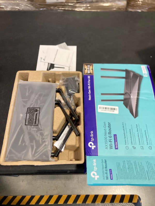 Photo 1 of TP-Link Smart WiFi 6 Router (Archer AX10) – 4 Gigabit LAN Ports, Dual Band 802.11AX Router, Beamforming, OFDMA, MU-MIMO, Parental Controls, Dual-Core 900MHz Processor, Works with Alexa