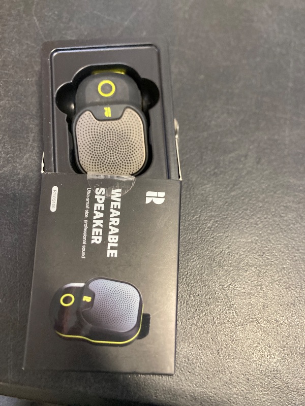 Photo 1 of Rythflo Wearable Bluetooth V5.3 Speaker, 30H Working Time Clip-On Wireless Jobsite Water-Resistant TWS Portable Speaker, IPX7 Waterproof, Built-in ENC Mic for Hands-Free Music/Calls