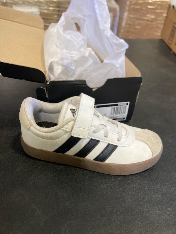 Photo 1 of adidas Unisex-Kids VL Court 3.0 Elastic Lace, White/Black/Grey, 2