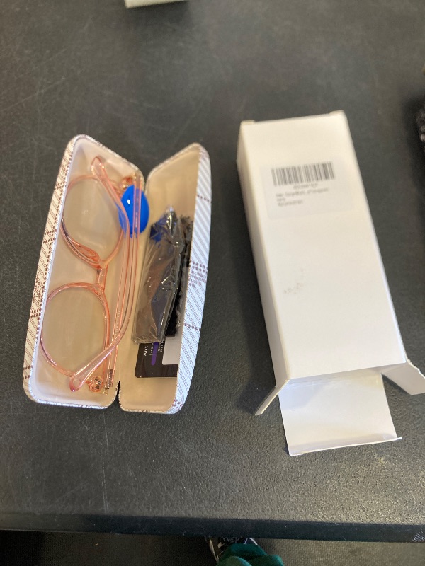 Photo 1 of Gaoye Blue Light Blocking Glasses, Retro Round Eyewear Frame Anti Eyestrain Computer Glasses for Women Men - GY1688 (Pink Frame/Transparent Lens)