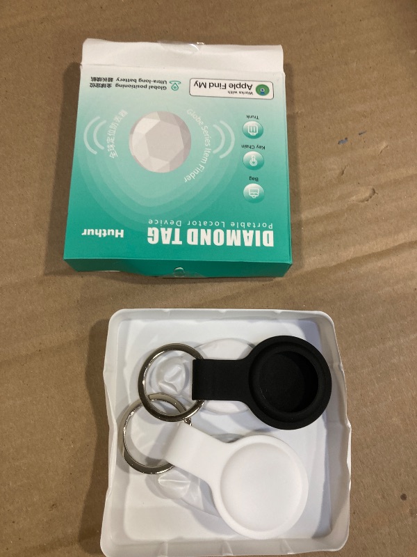 Photo 1 of 2 Pack Air Tracker Tag (Apple MFi Certified) Compatible with Apple Find My (iOS Only) Bluetooth Tracker, Smart Keys Finder and Item Locator with Waterproof Case for Wallet Luggage Pet Backpack