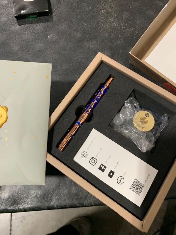 Photo 1 of Conklin Endura Deco Crest Fountain Pen Demo/Blue/Rosegold SET