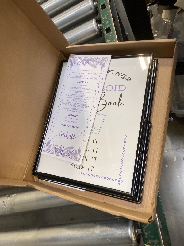 Photo 1 of AhaGo Black Floating Frame, 8x10 Inches, Vertical, 2 Set, For Picture 7x9,6x8, 5x7, Tabletop Shelf Photo Frames, Classy Gift For Thanksgiving, Wedding or Birthday